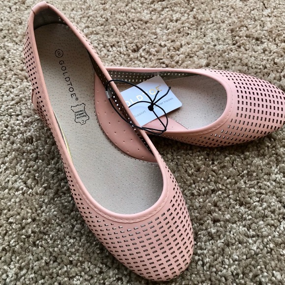 Women’s Leather Insole Perforated Flats - Picture 1 of 5